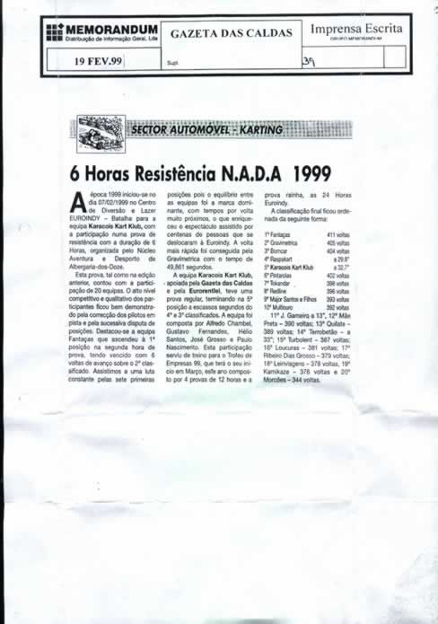 Imprensa escrita de 199916